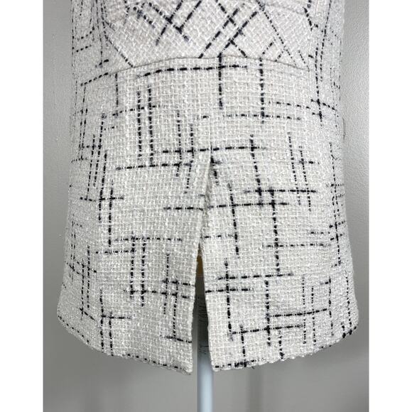 Anthropologie Maeve Tweed Vest White Black US 0 Chic Business Career Classic - Picture 12 of 14
